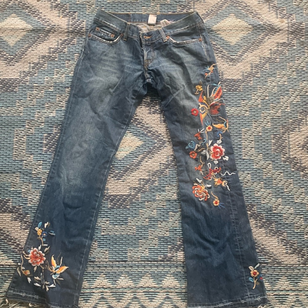 Women’s or junior embroidered bell bottoms
